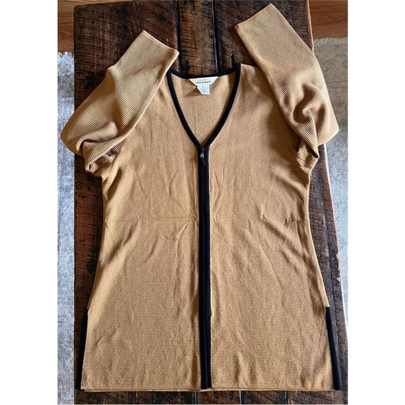 Misook tan knit cardigan size medium - Picture 2 of 11